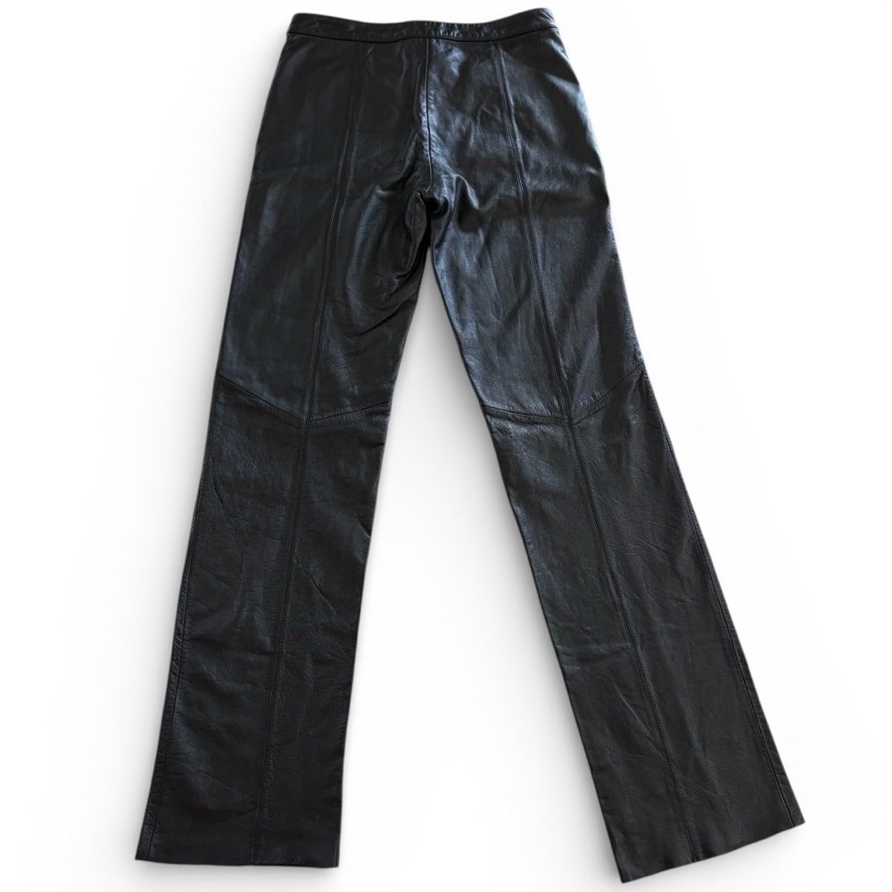 Wilsons Leather Maxima Black Leather Pants Women’s Moto 6 Zipper Pockets NWT